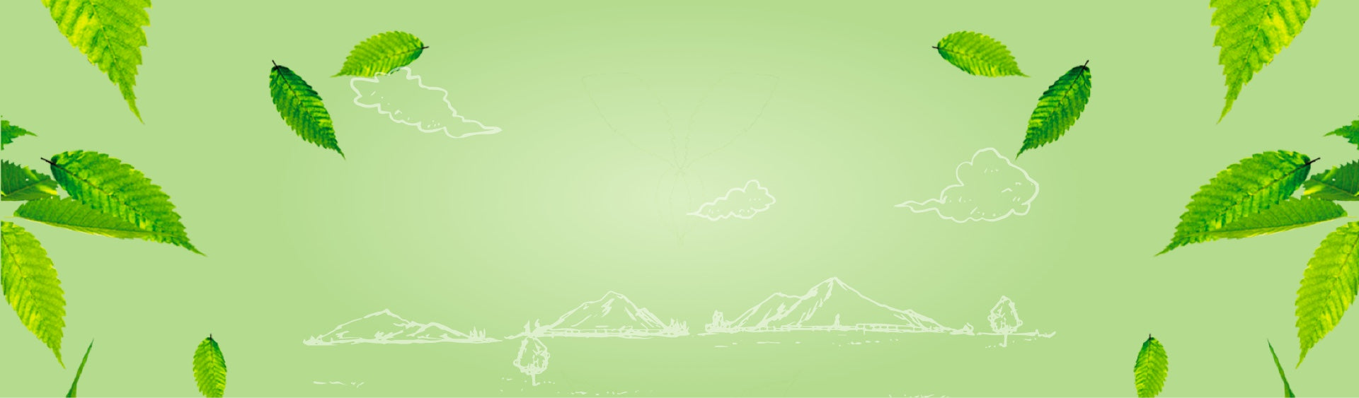floating leaves and mountains